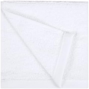 Amazon Basics 100 Cotton Washcloths Soft Durable 24-Pack 12x12 White