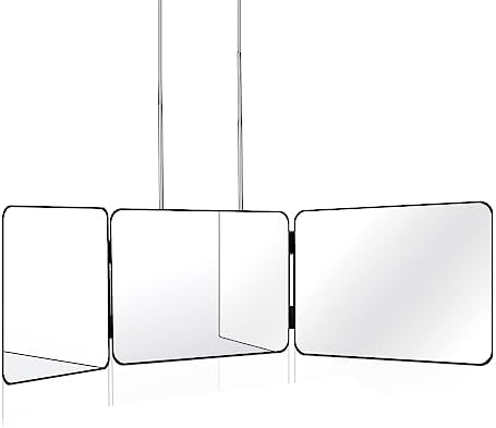 HD Self-Haircut Mirror with Adjustable Height
