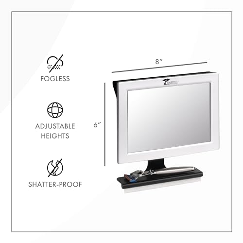 Fog-Free Shower Mirror with Squeegee