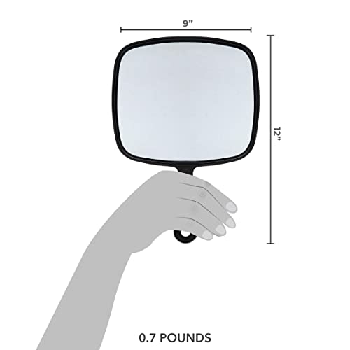 Professional Extra Large Hand Mirror with Handle