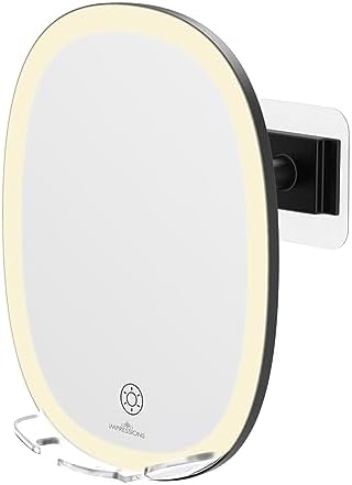 Fog-Free LED Shaving Mirror for Men with 360-Degree Swivel