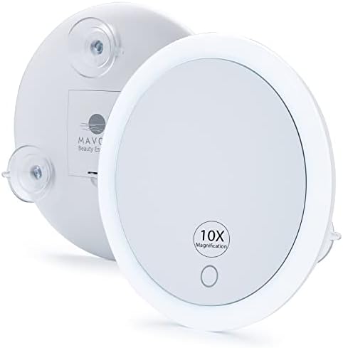 Mavoro 10X Magnifying Mirror with 3 Suction Cups