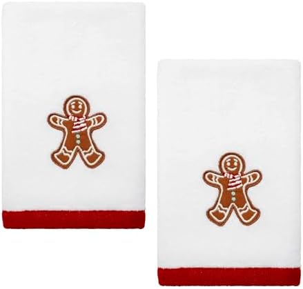 Fingertip Towels Soft Absorbent Christmas Collection Set of 2 Avanti Linens