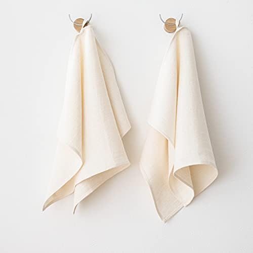 Serious Luxury Linen Towels Set - Luxury 13x20 inch Hand guest towels in Cream