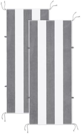 Distinctive Beach Towels Tie-and-Dry Style Cabana Stripe