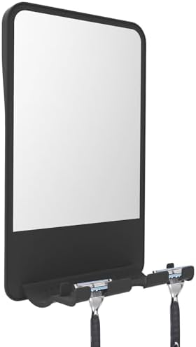 Fogless shower mirror for men women anti-fog storage