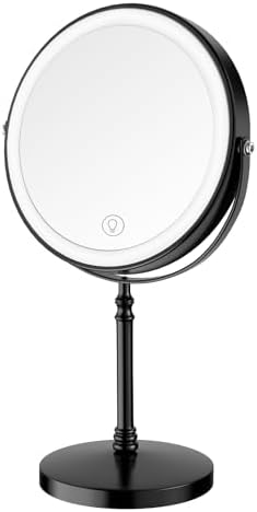 Adjustable Makeup Mirror with Light Rotation