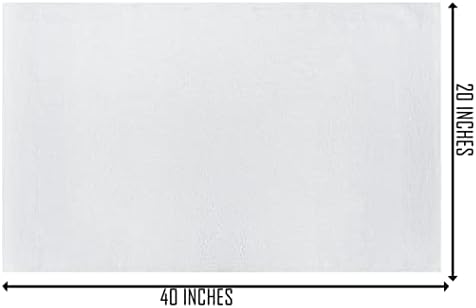 12-Piece Bulk 20x40 White Bath Towels - Eco-Friendly Cotton - Quick-Drying Durable