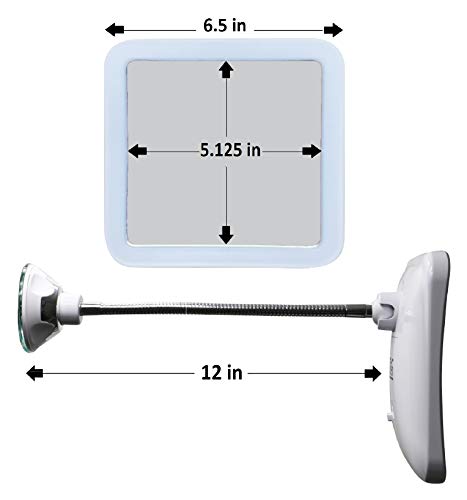 JiBen Square Flexible Gooseneck LED Mirror