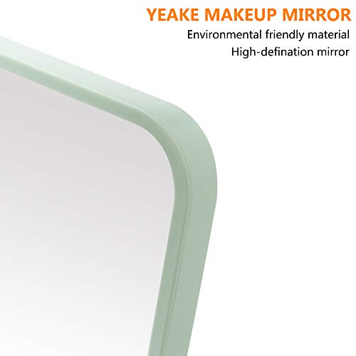 YEAKE 8 Inch Portable Folding Makeup Mirror with Metal Stand Gray