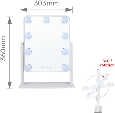 Hollywood Vanity Mirror with Lights - 10X Magnification Smart Touch Control