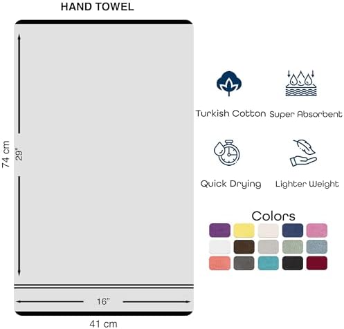 Luxurious Turkish Cotton Hand Towels Set for Bathroom Beyond
