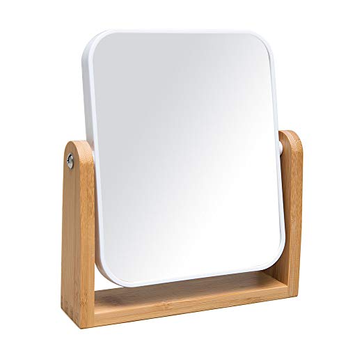 YEAKE Vanity Mirror with Bamboo Stand