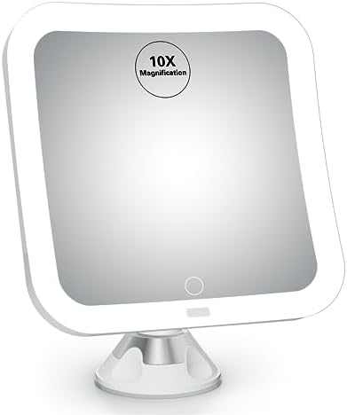 10X Magnifying Compact Mirror with LED Lights