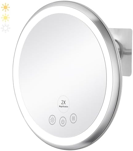 Heated Anti-Fog 2X Real Glass Walk-in Shower Mirror