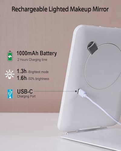 Travel Makeup Mirror with Lights