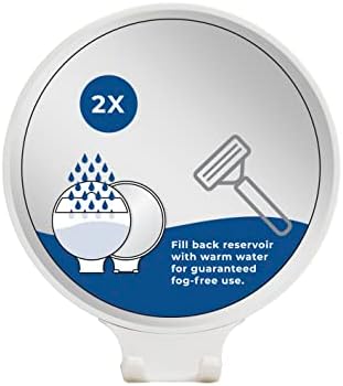 Zadro Wall-Mounted Shower Shaver Mirror with Razor Holder