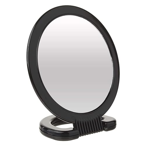Diane Hand Mirror with Stand Double-Sided Magnification for Grooming Travel