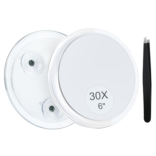 30X Magnifying Mirror for Eyebrows Makeup with Suction Cups