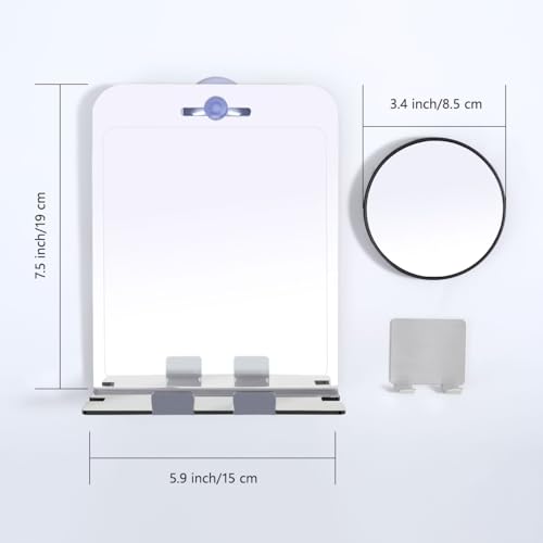 Shinova Shower Mirror - Fogless with 5X Magnifier