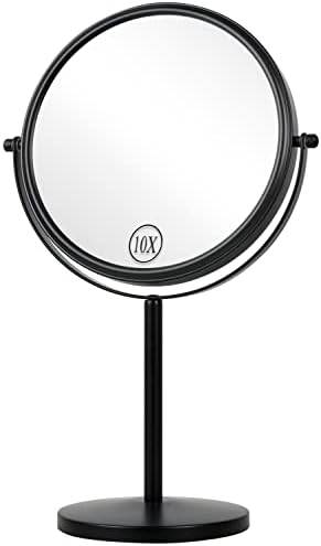 ALHAKIN 10x Magnifying Makeup Mirror - Swivel with Stable Base
