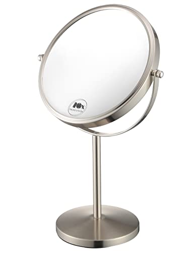 ALHAKIN 10x Magnifying Makeup Mirror 8-Inch Tabletop for BathroomDesk