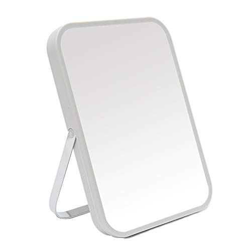 YEAKE 8 Inch Portable Folding Makeup Mirror with Metal Stand Gray