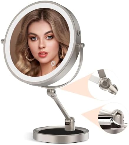 9 Magnifying Makeup Mirror Rechargeable with Lighted Features