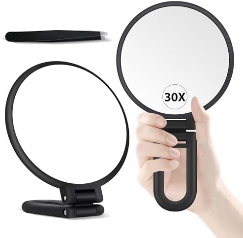 B Beauty Planet 30X Magnifying Mirror with Handle for Precision Makeup