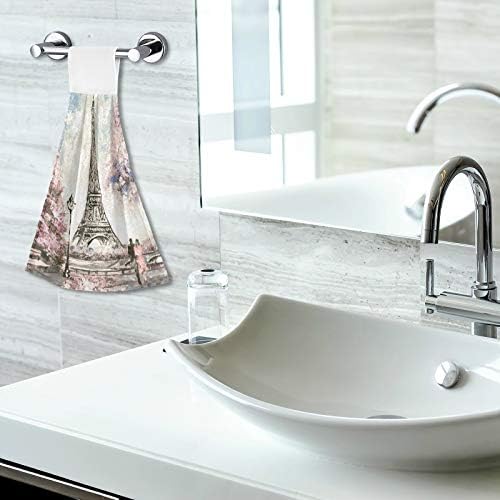 Paris Eiffel Tower Spring Kitchen Hand Towels 2-Piece Pink Set