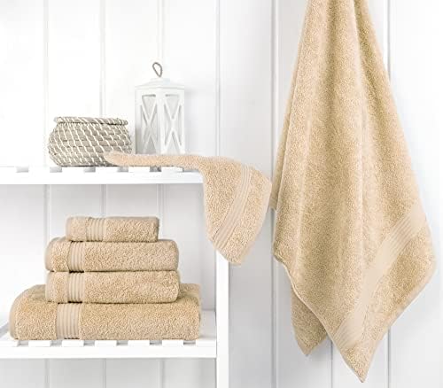 Cotton Paradise 6 Piece Towel Set Beige