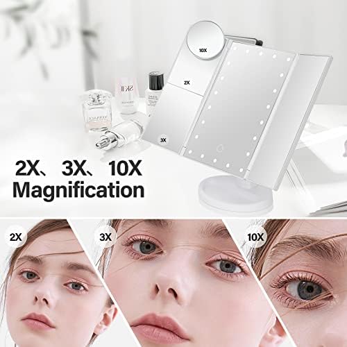 Luxury Makeup Vanity with 10X Magnification Touch Controls