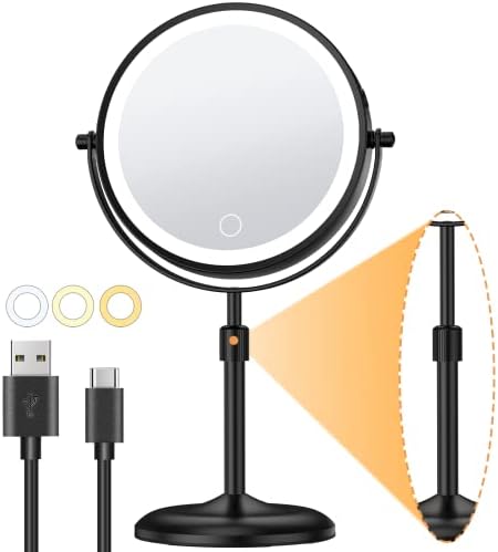 Lighted Makeup Mirror with 3 Lights Magnetic Base