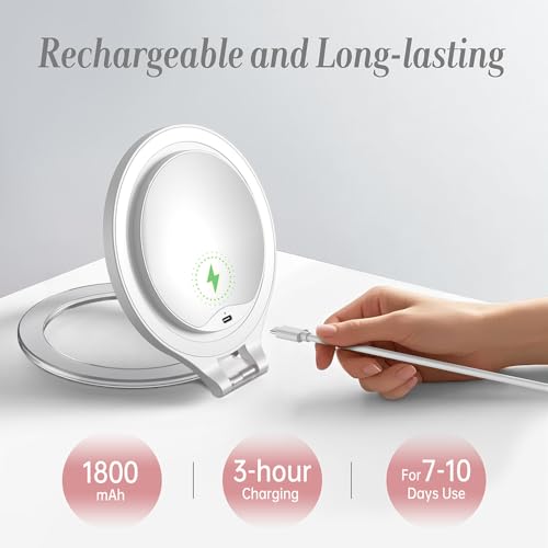 Luxspire 10x Double Sided Makeup Mirror with Light
