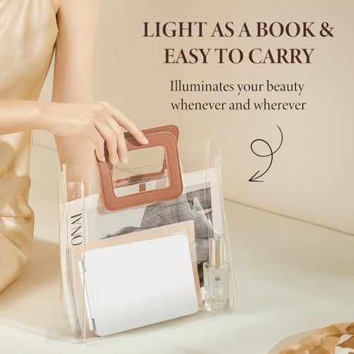 Zemmys Foldable Travel Makeup Mirror with 75 Electric Display