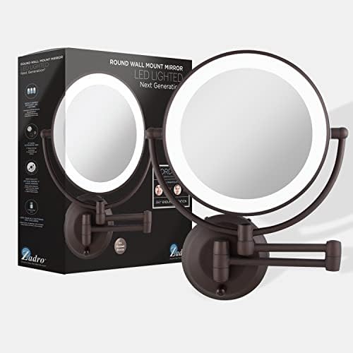 Zadro 11 LED Wall-Mounted Makeup Mirror with Shaving Function