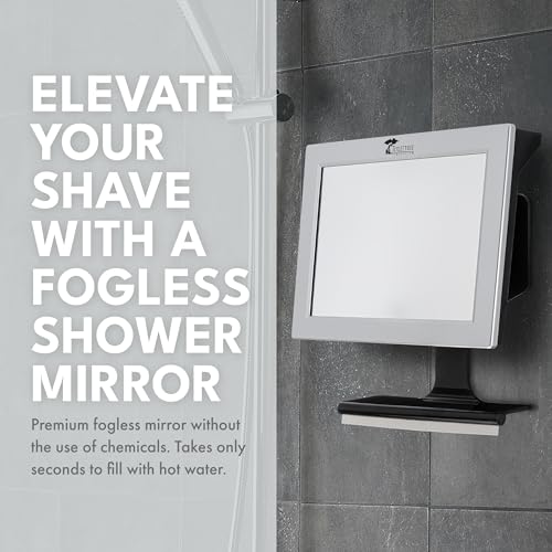 Fog-Free Shower Mirror with Squeegee