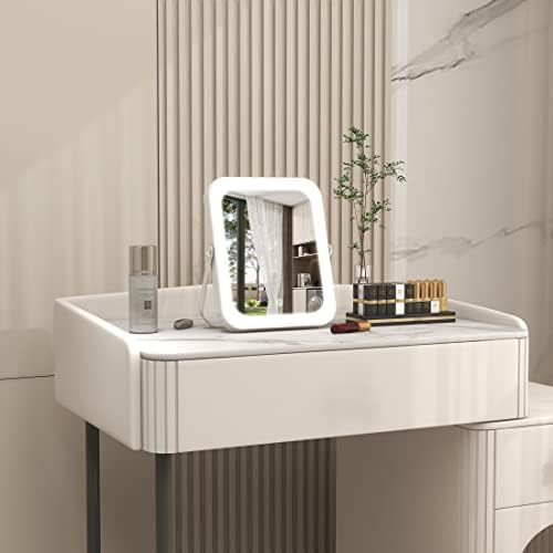 Sturdy 8x10 Vanity Mirror with Dusk-to-Dawn Dimmable Light