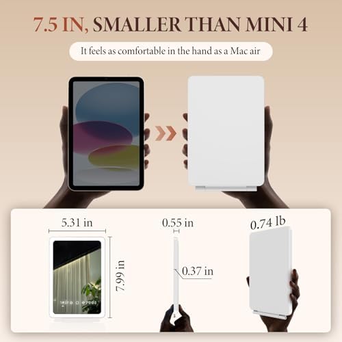 Zemmys Foldable Travel Makeup Mirror with 75 Electric Display