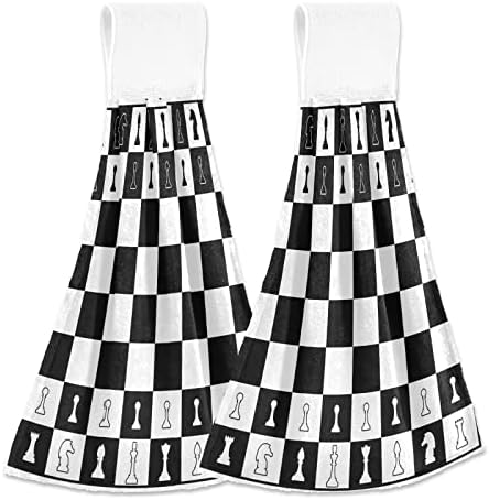 Chess Silhouette Kitchen Towels Set 2PCS