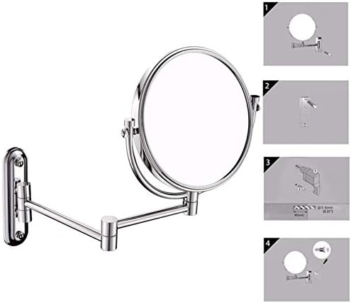 LCARY 2-Piece Aluminum Mirror for Travel