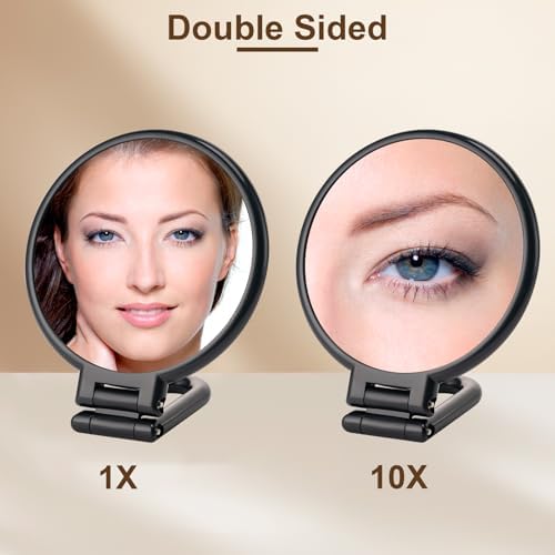 BOOMIBOO 1X10X Travel Magnifying Makeup Mirror