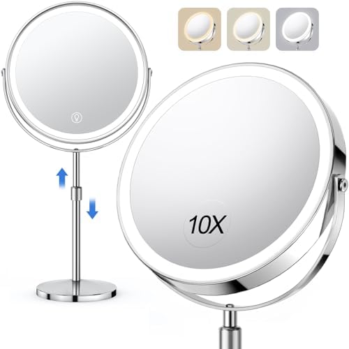 Ellies Beautyessential 10x Large Lighted Makeup Mirror