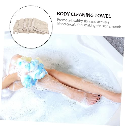 Baluue 5Pcs Exfoliating Shower Towels
