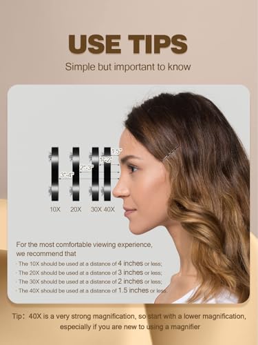 40X Magnifying Mirror with Suction Cups