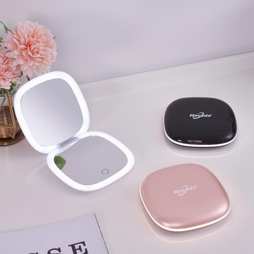 MmmoDo Compact LED Magnifying Mirror for Women