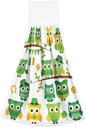 St Patricks Day Owls Kitchen Towels