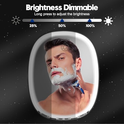 Fog-Free LED Shower Mirror Adjustable LED Shaving Mirror