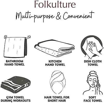 Folkulture Boho Hand Towels with Tassels