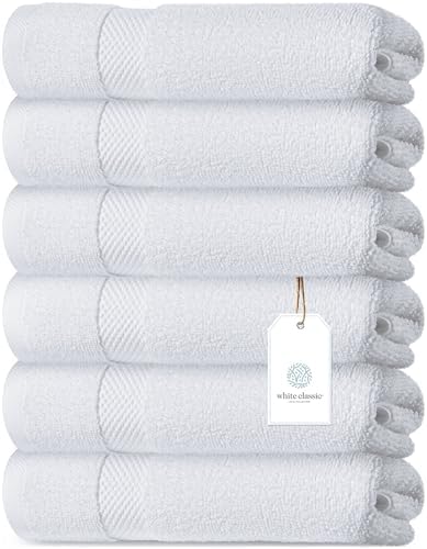 Experience the Difference Luxury White Classic Hand Towels for Your Home